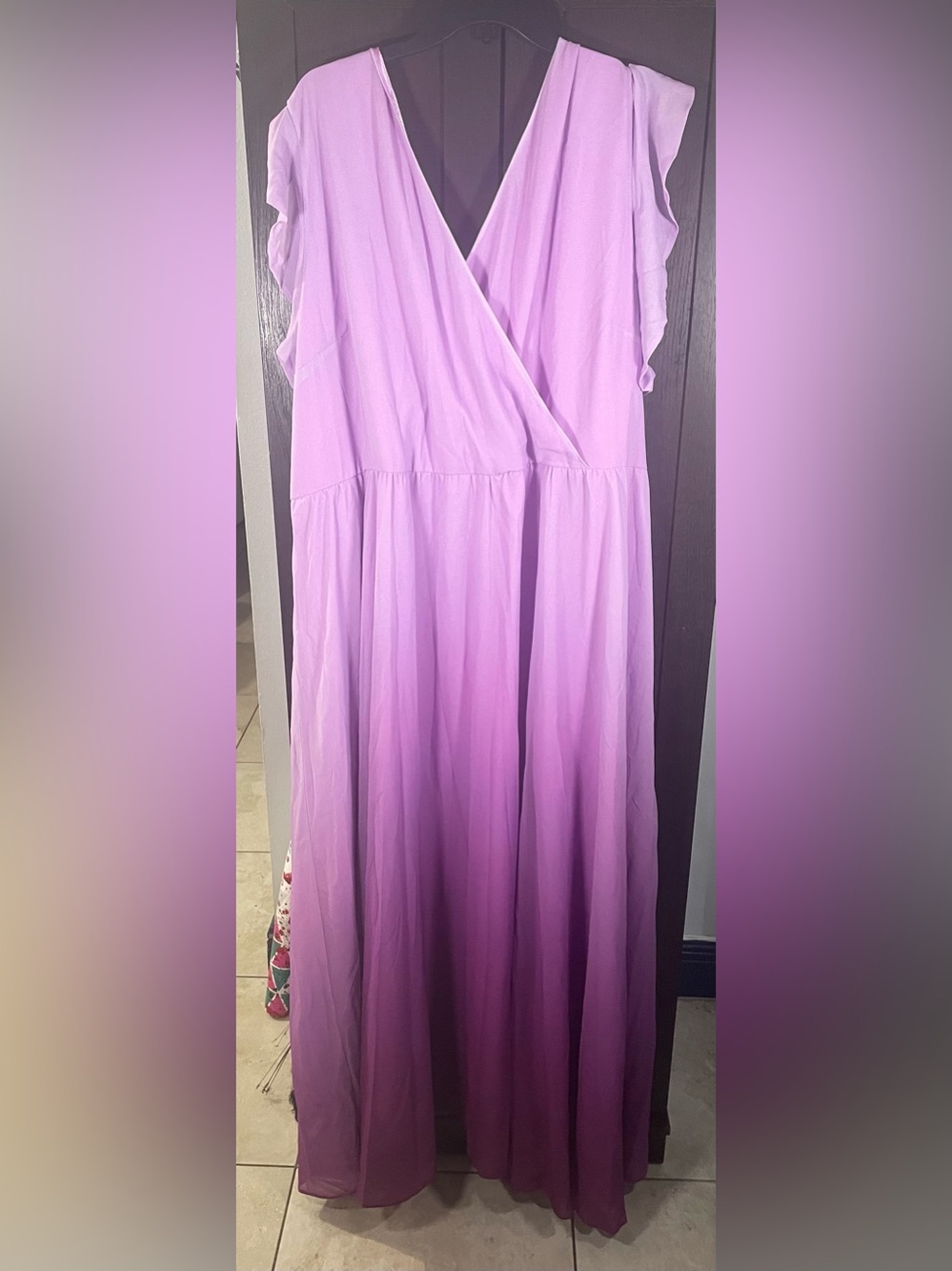 City Chic Lavender Ombre Maxi Skirt